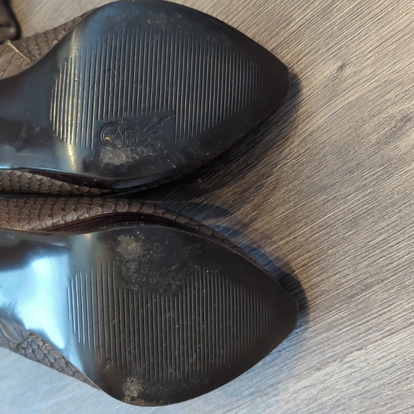 Carlos Santana Obsession Brown Snakeskin - Platform Knee-High Boots - 7 1/2 - Picture 10 of 12